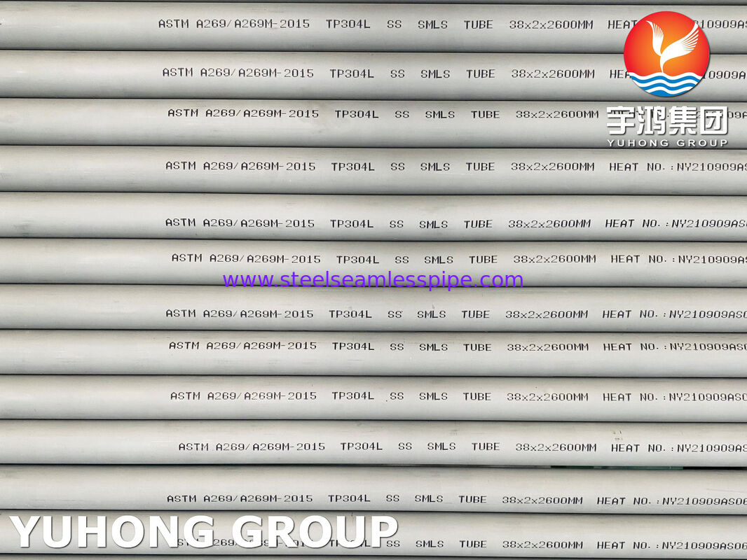ASTM A269 TP304L / 03Х18Н11 ท่อเหล็กไร้สแตนเลสไร้สายสําหรับการใช้งานในการทําลาย
