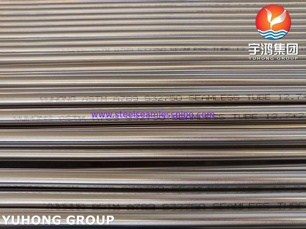 ASTM A789 S32750 หลอดสแตนเลสแบบซุปเปอร์ ดับเพล็ก 2507 ดับเพล็กสําหรับน้ํามันและก๊าซ