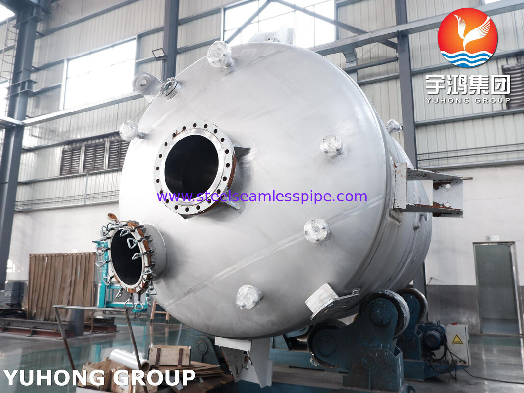 เครื่องทําปฏิกิริยาแบบกระดาษประทับประกัน ASME U Stamp ใน SA516 Gr.70 โลหะคาร์บอนพร้อมเครื่องปั่นสําหรับการผสม