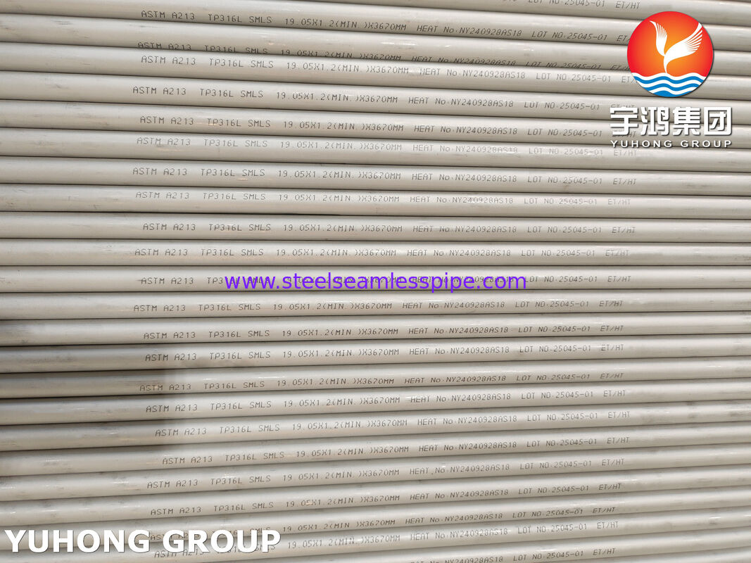 ASTM A213 TP316L หลอดเหล็กไร้สแตนเลสไร้สาย - ประเภทอุตสาหกรรมสําหรับการใช้งานที่มีความทนทานต่อการกัดกร่อนสูง