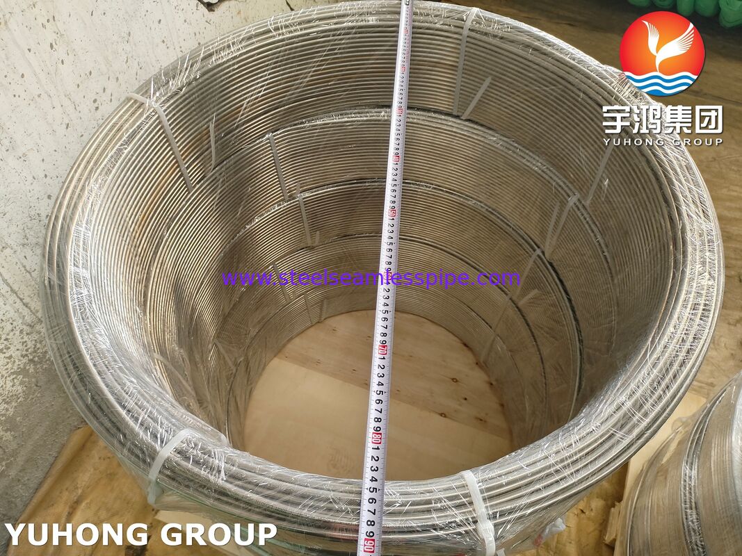 ASTM A269 TP316L สแตนเลส หลอดม้วนกระเทียมใสสําหรับการใช้งานของเหลวอุตสาหกรรม