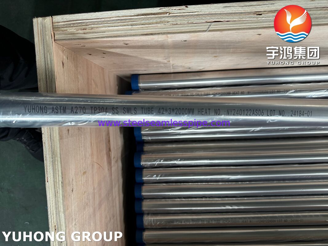 ASTM A270 3A TP304 BA สแตนเลส ท่ออนามัยไร้รอยสําหรับอุตสาหกรรมน้ําตาล