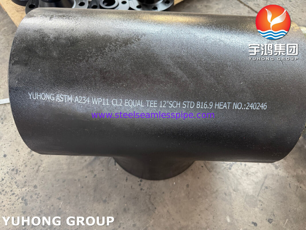 ASTM A234 WP11 CL2 สแตนเลสสแตนเลสเทียม Tee CrMo สแตนเลสสแตนเลส Buttweld Pipe Fitting B169