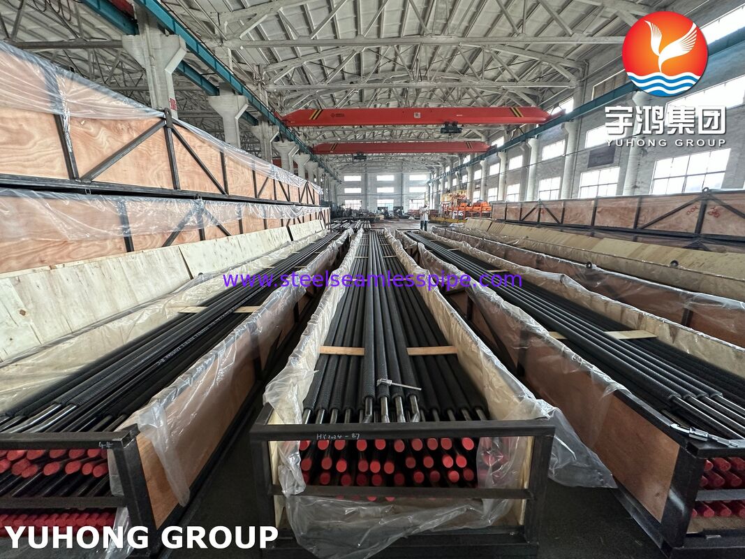 ASTM A213 T91 ท่อไร้รอยเหล็กสแตนเลสที่มีท่อ CS Serrated Fin ท่อ HRSG (เครื่องผลิตควายคืนความร้อน)