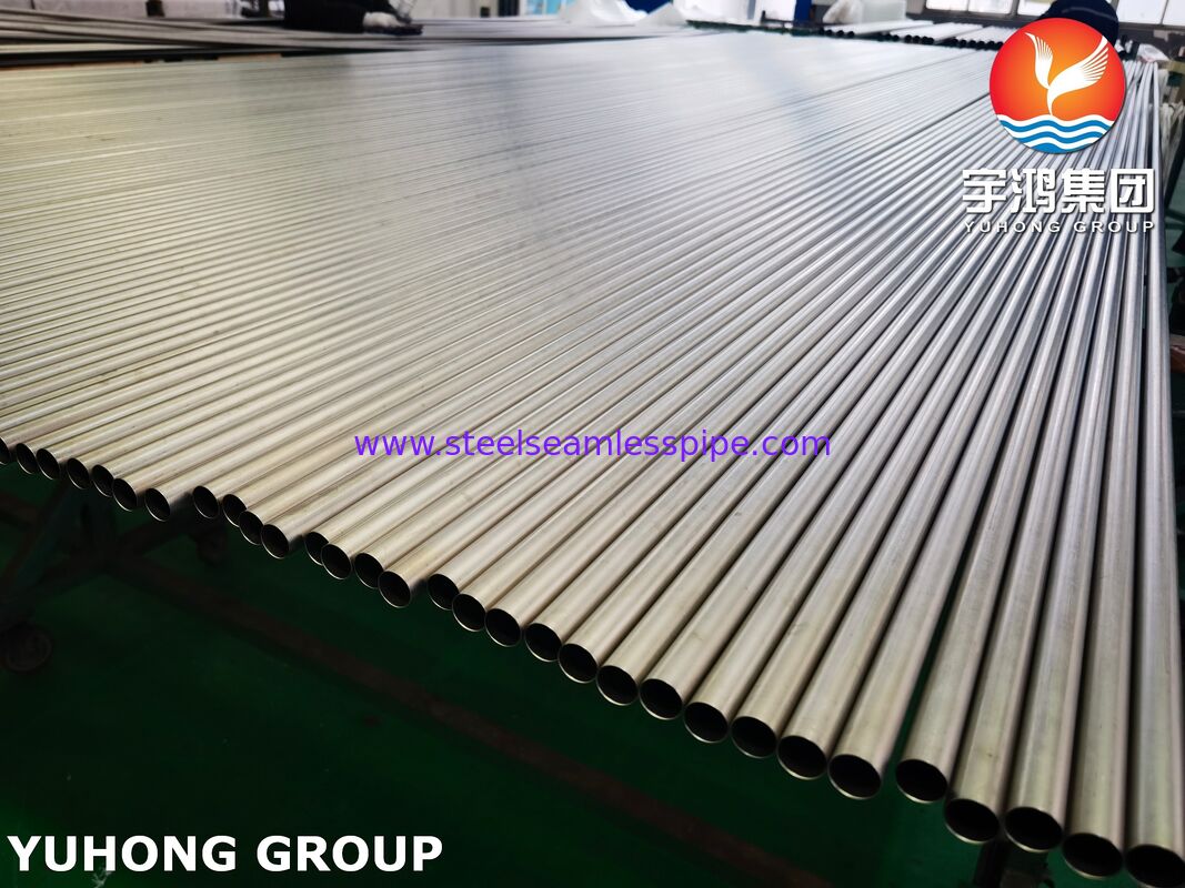 ท่อไทเทเนียม ท่อโลหะผสมไทเทเนียม ASME SB338 UNS 50400 สำหรับคอนเดนเซอร์, เครื่องแลกเปลี่ยนความร้อน เครื่องระเหย, ระบบเคมี, อุปกรณ์ทางทะเล, โรงกลั่นน้ำทะเล, โรงไฟฟ้า, อุปกรณ์กระบวนการอุตสาหกรรม