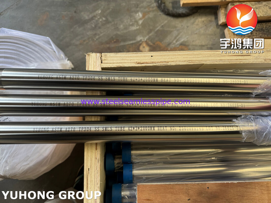 ASTM A270 3A TP304 ท่อสุขอนามัยไร้สายจากสแตนเลสประเภทอาหาร สําหรับการกระจาย
