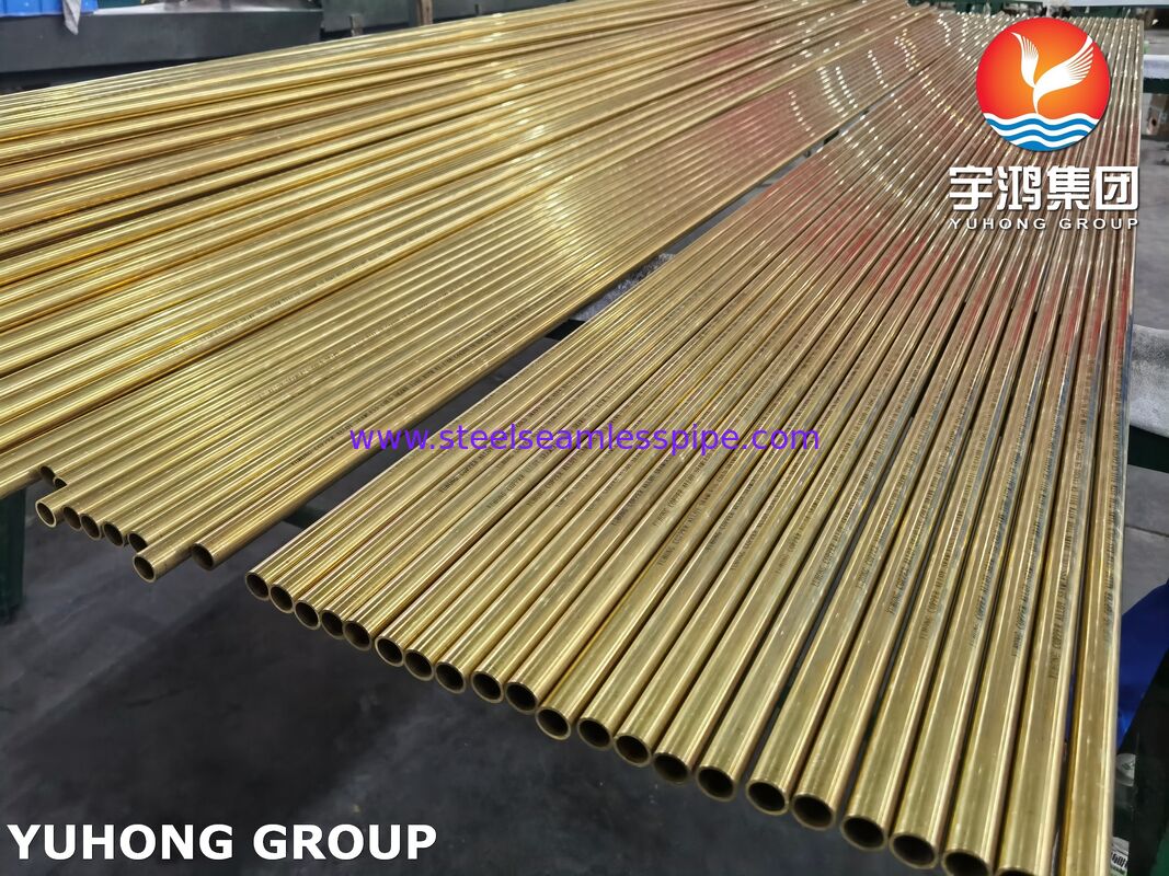 ทองแดงสกัดเหล็ก ท่อไร้รอย ASTM B111 C44300 C70600 C71500 C68700 C71640 เครื่องเย็นอากาศ เครื่องระบายอากาศ