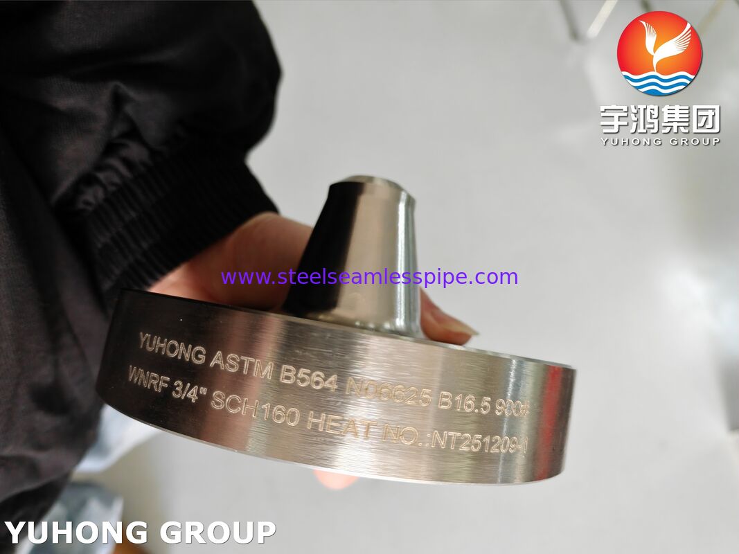 หน้าแปลนโลหะผสมนิกเกิล 625 ASTM B564 UNS N06625 หน้าแปลนคอเชื่อม Inconel 625 หน้าแปลน WNRF