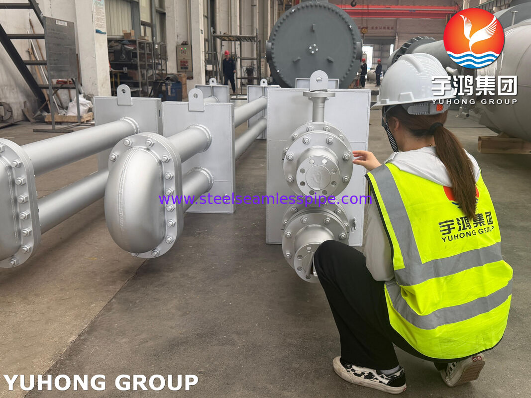 ASME SA516 Gr.70 กระเป๋าแลกเปลี่ยนความร้อนจากเหล็กก๊าบอน ด้วย Monel 400 Tema แลกเปลี่ยนความร้อน
