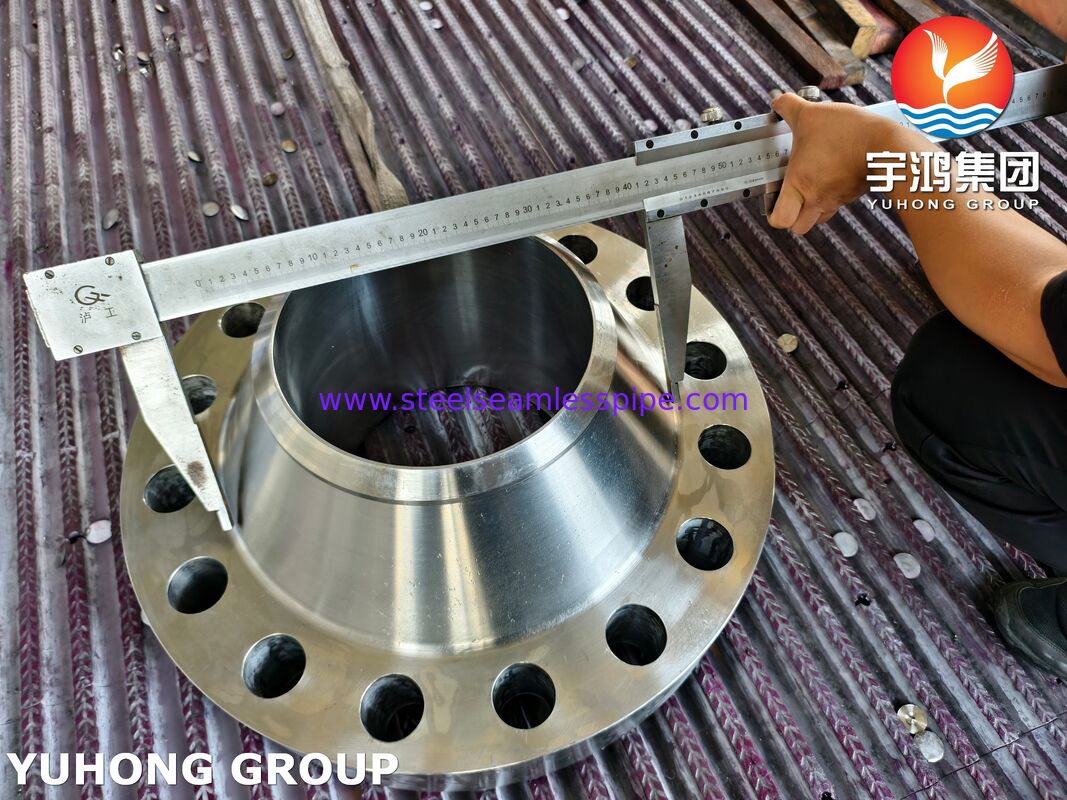 ASTM A182 F347 แฟลนจ์คอผสม / EN 1.4550 แฟลนจ์เหล็กไร้ขัด WNRTJ แฟลนจ์