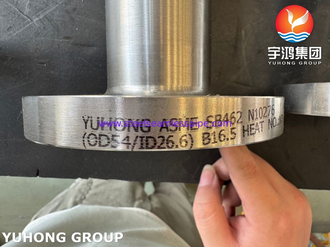 ASME SB462 UNS N10276 LWN หน้าแปลน ASME B16.5 Hastelloy C276 หน้าแปลนคอยาวเชื่อม