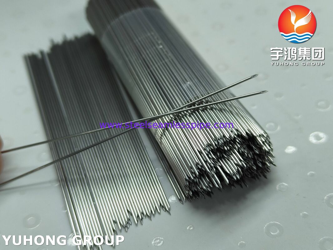 SUS304 หลอดเข็มในหลอดเลือดดําสําหรับอุปกรณ์การแพทย์ IV Catheter ปลายเข็มตัดหลัง