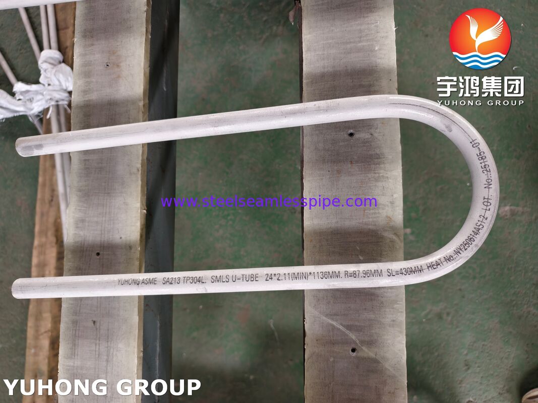 ASME SA213 TP304L Stainless Steel Seamless Heat Exchanger U Bend Tube For Refinery