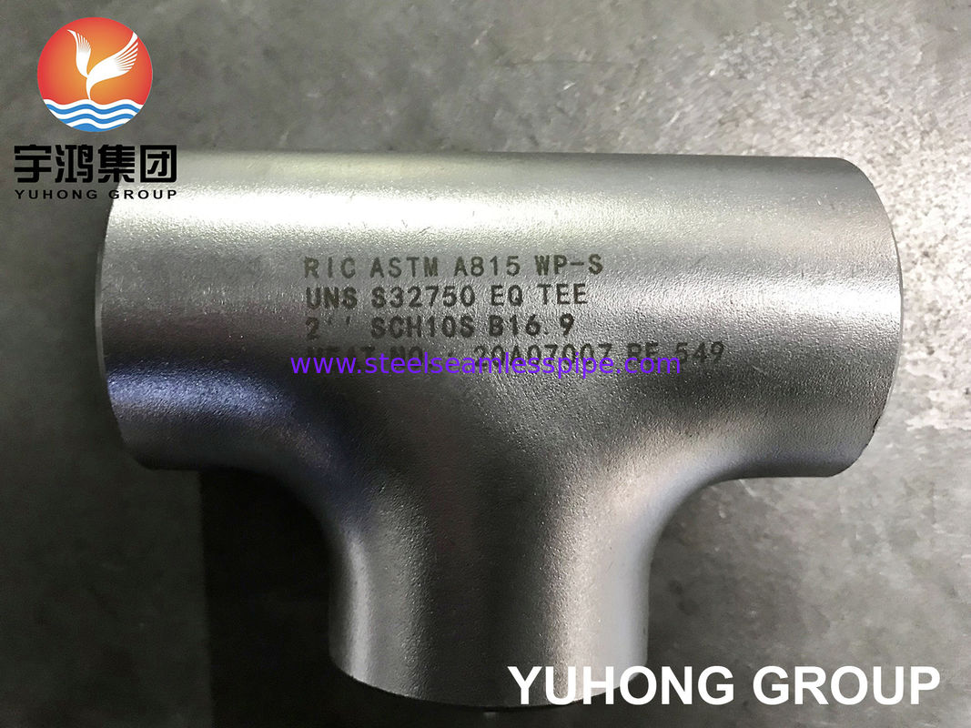 ASTM A815 S32750 ซูเปอร์ดูเพล็กซ์สแตนเลสสตีล ทีเท่ากัน พร้อมความสามารถในการบริการคลอไรด์ อุปกรณ์เชื่อมชน