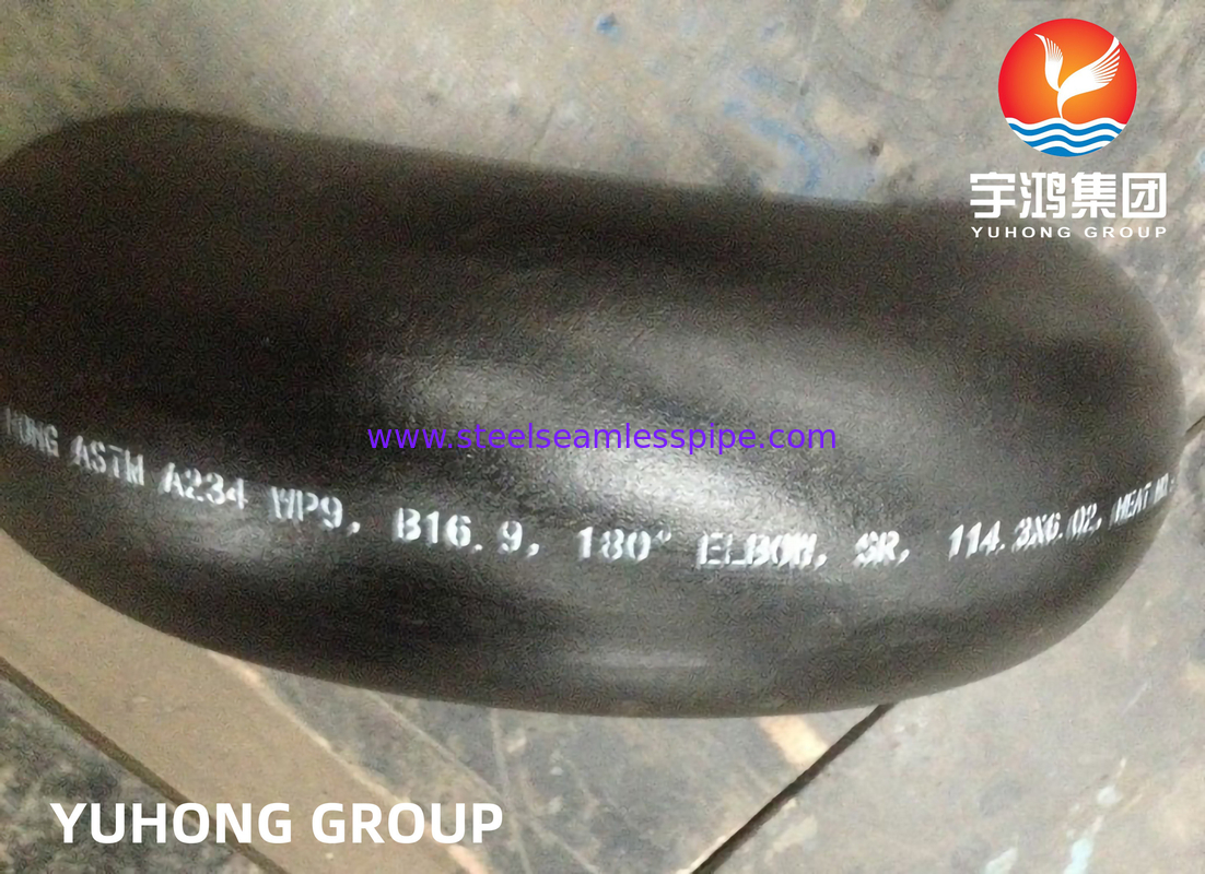 ASTM A234 WP9 180 องศา การกลับเอลโค้ทสแตนเลสสแตนเลส Buttweld Fitting