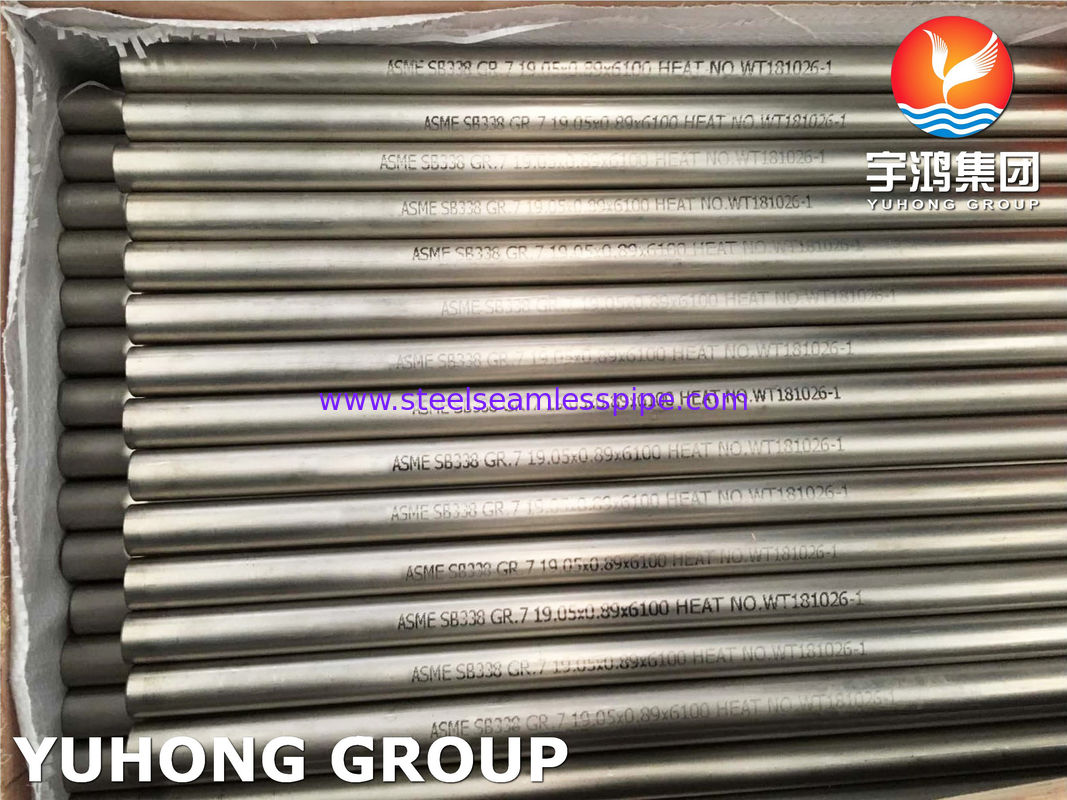 ASME SB338 เกรด 7 ทิตาเนียมท่อไร้รอย