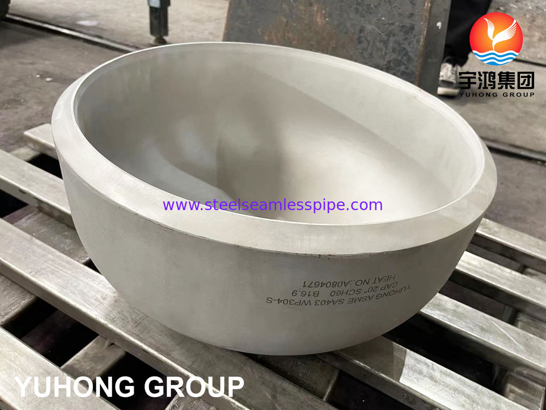 ASME SA403 WP304-S ฝาปิดก้นเชื่อมสแตนเลส B16.9
