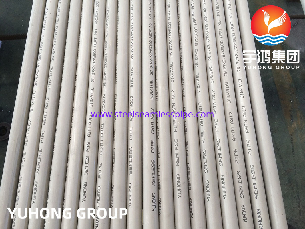 ท่อไร้ตะเข็บสแตนเลสออสเทนนิติก ASTM A312 TP316L สำหรับ ASME BPV Code Stamp U