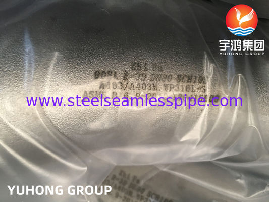 แม่นยำอุปกรณ์เชื่อมชนชน 45Deg 90Deg 180Deg ข้อศอก LR SR TP304 TP304L 1/2 "- 60" ASME B16.9