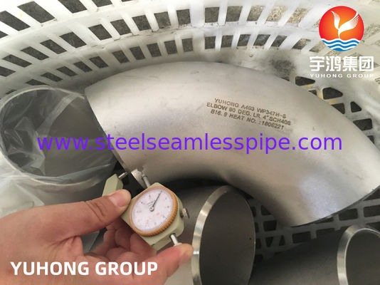 แม่นยำอุปกรณ์เชื่อมชนชน 45Deg 90Deg 180Deg ข้อศอก LR SR TP304 TP304L 1/2 "- 60" ASME B16.9