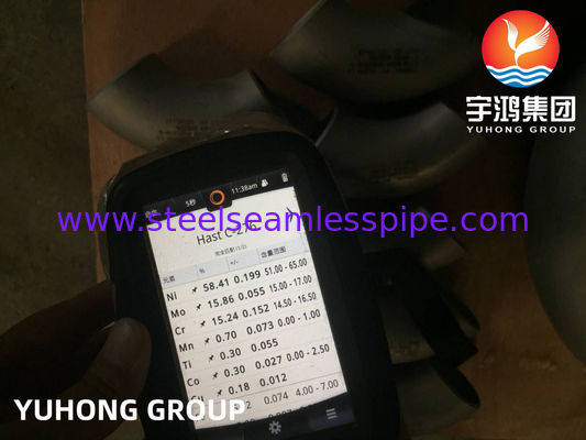 ASTM B366 UNS N10276 / Hastelloy C276 เอลโคว์ Hastelloy Steel Buttweld Fitting