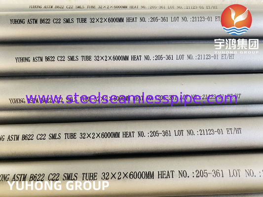 ASTM B622 / B619 / B626 Hastelloy C22 (NO6022, 2.4602) ท่อเหล็กโลหะผสมนิกเกิล