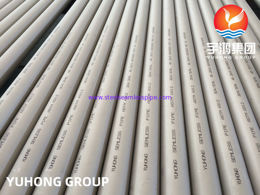 ASTM A312 TP304, TP304L ท่อกลมไร้รอยเหล็กไร้ขัด สําหรับอุปกรณ์ทางเรือ