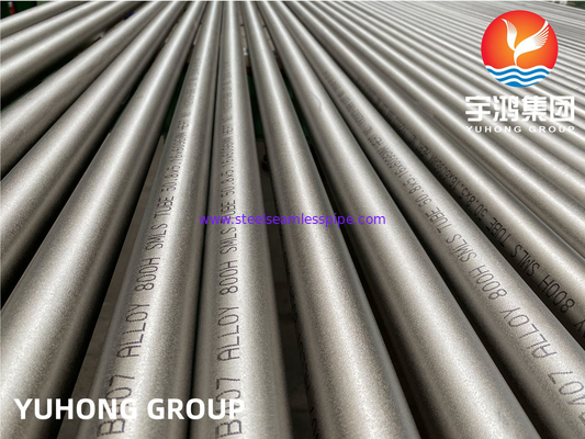 ASTM B407 / ASME SB407 อัลลอยด์ 800H / UNS N08810 นิกเกิลเหล็กโครเมียมอัลลอยด์ไม่มีรอยต่อท่อ