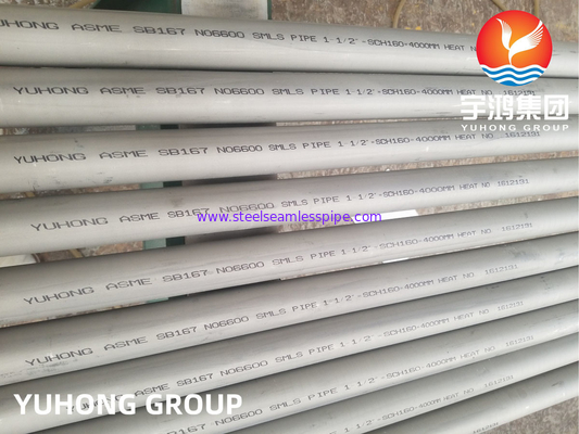 ท่อไร้รอยต่อนิกเกิล ASME SB167 โลหะผสม 600 การบินและอวกาศการประมวลผลทางเคมี