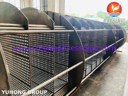 ท่อแลกเปลี่ยนความร้อนสแตนเลสพร้อม Tubesheet แผ่นกั้นเจาะ แผ่นรองรับ แผ่นกั้น คอนเดนเซอร์ แอร์คูลเลอร์