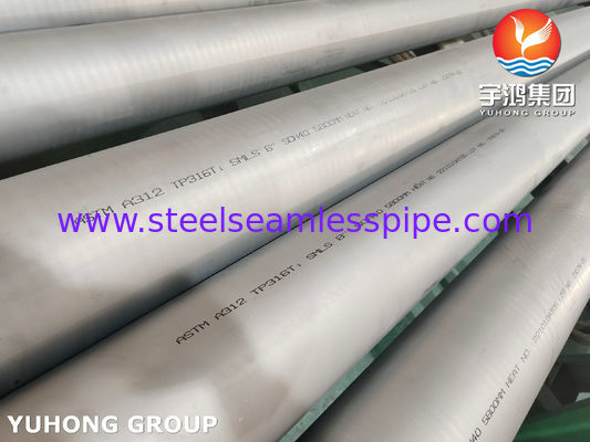 ท่อไร้รอยต่อสแตนเลส ASTM A312 TP316Ti อุปกรณ์แลกเปลี่ยนความร้อนสำหรับเรือเคมี