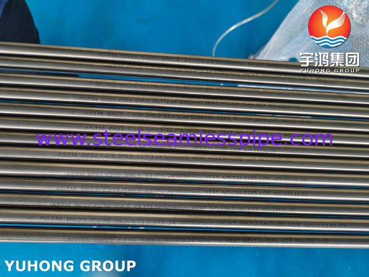 ท่อโลหะผสมนิกเกิลไม่มีรอยต่อ ASTM B622/ B619 /B626 UNS N10276 (C-276 / 2.4819 ) ท่อ HASTELLOY