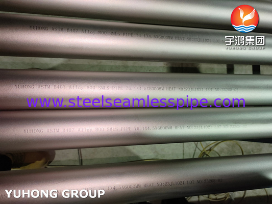 ASTM B407 ASME SB407 UNS N08810 สารสกัด 800 NICKEL ALLOY ท่อไร้รอย ABS ยอมรับ
