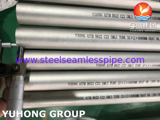 ASTM B622 Hastelloy C22 2.4602 หลอดเหล็กสแตนเลสสกัดจากไนเคิลสําหรับอุตสาหกรรมน้ํามันและก๊าซ