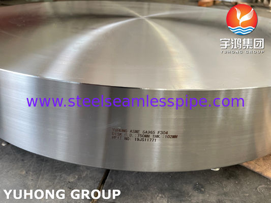 ASME SA965 F304 ดิสก์และ SA266 GR.2 แหวนสําหรับส่วนแลกเปลี่ยนความร้อน