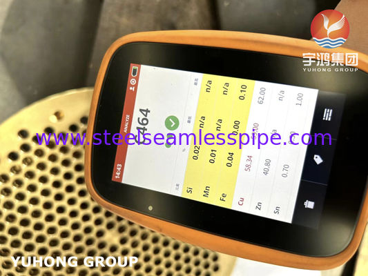 ASTM B171 C46400 ผนังท่อทองแดงทหารเรือที่มีเครื่องแปรรูปแม่นยําสําหรับเครื่องแลกเปลี่ยนความร้อนทางทะเล