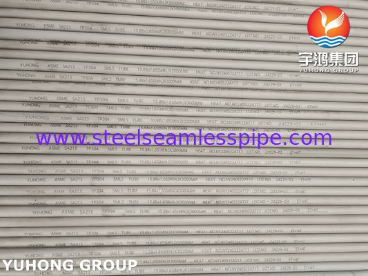 ASME SA213 TP304 ท่อไร้รอยเหล็กไร้ขัดสําหรับเครื่องปั่น