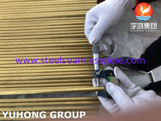 ท่อโลหะผสมทองแดงไร้ตะเข็บ DIN 17660 CuZn20Al2 F39 สำหรับเครื่องแลกเปลี่ยนความร้อน