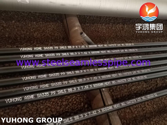 ASTM A335 / ASME SA335 P9 ท่อไร้รอยเหล็กสแตนเลส สีดํา