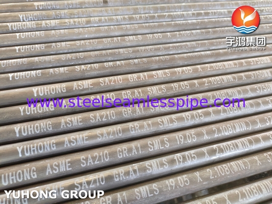 ASTM A210 / ASME SA210 Gr A1 ท่อเหล็กคาร์บอนกลางที่ไม่มีรอยต่อสําหรับผนังขั้นต่ําของหม้อร้อน