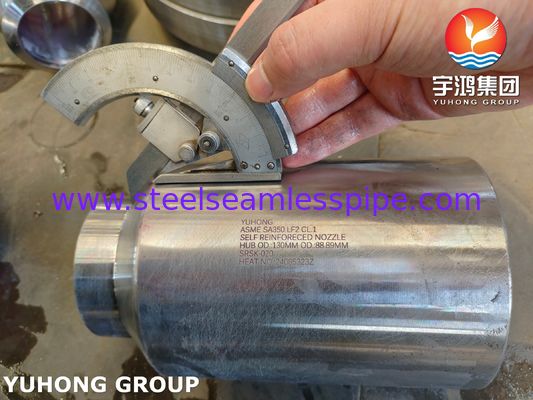 หัวฉีดเสริมแรงในตัว ASTM A350 LF2 สำหรับภาชนะและความดันระบบเย็นยิ่งยวด