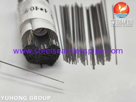 หลอดเข็มชลประทาน Endodontic สแตนเลสสตีล 27G 40MM 304, ปลายบาก ISO9626
