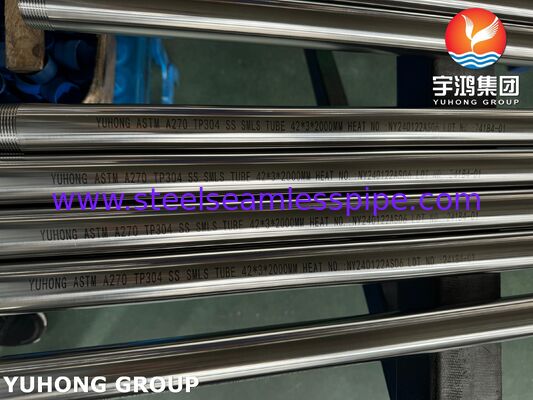ASTM A270 TP304 3A ท่อสุขอนามัยจากสแตนเลส สําหรับโรงงานเครื่องดื่ม