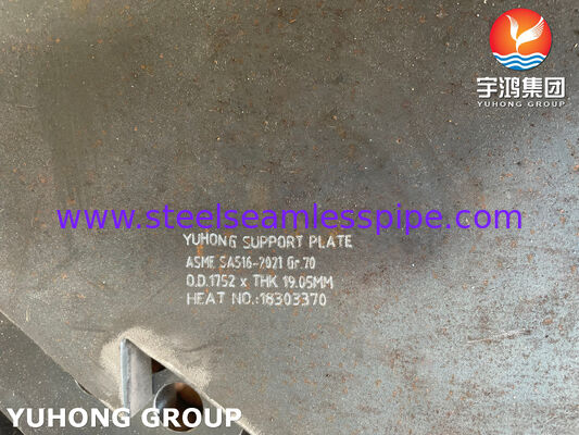 โลหะคาร์บอน บาฟเฟิลเพลต แผ่นรองรับ ASME SA516 GR 70 สําหรับเครื่องแลกเปลี่ยนความร้อน