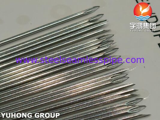 หลอดเข็มฉีดทางการแพทย์เหล็กไร้ขัดเหล็กแบบสามเลื่อน, ISO9626 ISO7864 SUS304
