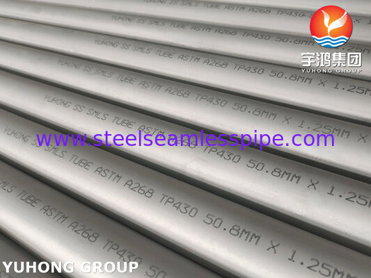 ท่อสแตนเลสไร้ตะเข็บ ASTM A268 TP430 1.4016 สำหรับเครื่องแลกเปลี่ยนความร้อน