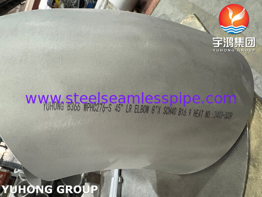 ASTM B366 UNS N10276 / WPHC276 ท่อปรับ Hastelloy C276 45 องศา LR เอลโค
