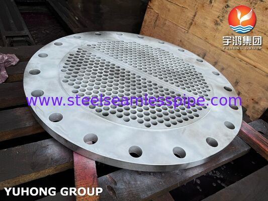 ASME SA240 SS304 หนาวแลกเปล ยน Tube Sheet ความแม่นยํา CNC-เจาะสําหรับการบริการปิโตรเคมีทนทานต่อการกัดกร่อน