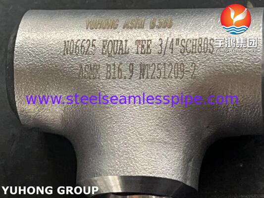 ASTM B366 WPNCMC ข้อต่อ UNS N06625 / Inconel 625 ข้อต่อแบบสามทางโลหะผสมนิกเกิล ASME B16.5