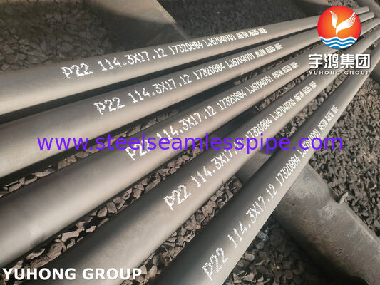 ท่อไร้รอยเหล็กสแตนเลส ASME SA335 P22 สําหรับโรงไฟฟ้าพลังงานความร้อน